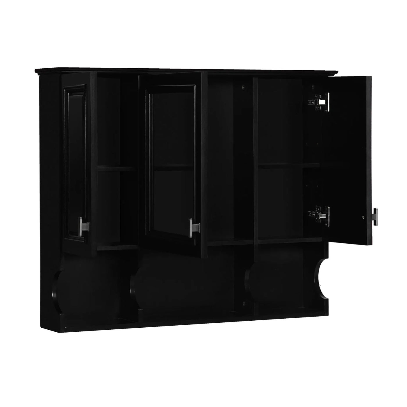 Wall Mounted Bathroom Medicine Wall Cabinet With Mirror & Open Shelves by HouseOfZazla