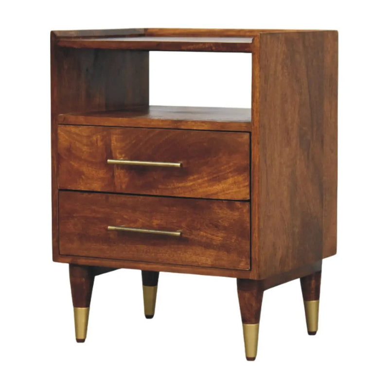 Artisan Furniture Solid Wood Camden Chestnut Bedside by HouseOfZazla