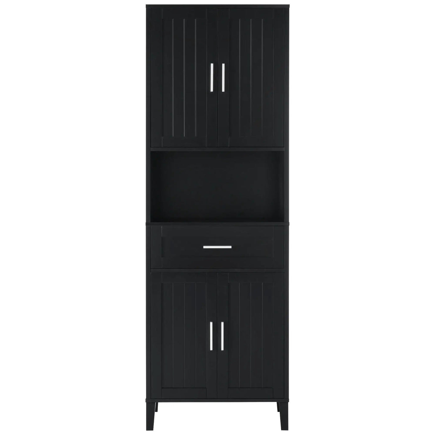 Freestanding Tall Bathroom Cabinet With Soft Close Doors And Adjustable Shelves by HouseOfZazla