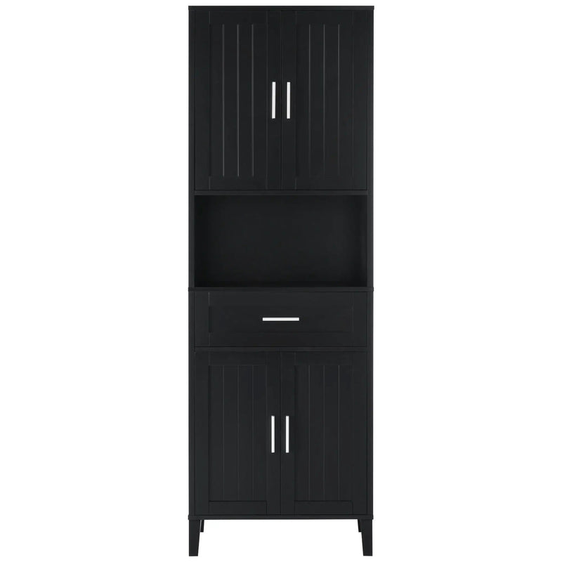 Freestanding Tall Bathroom Cabinet With Soft Close Doors And Adjustable Shelves by HouseOfZazla