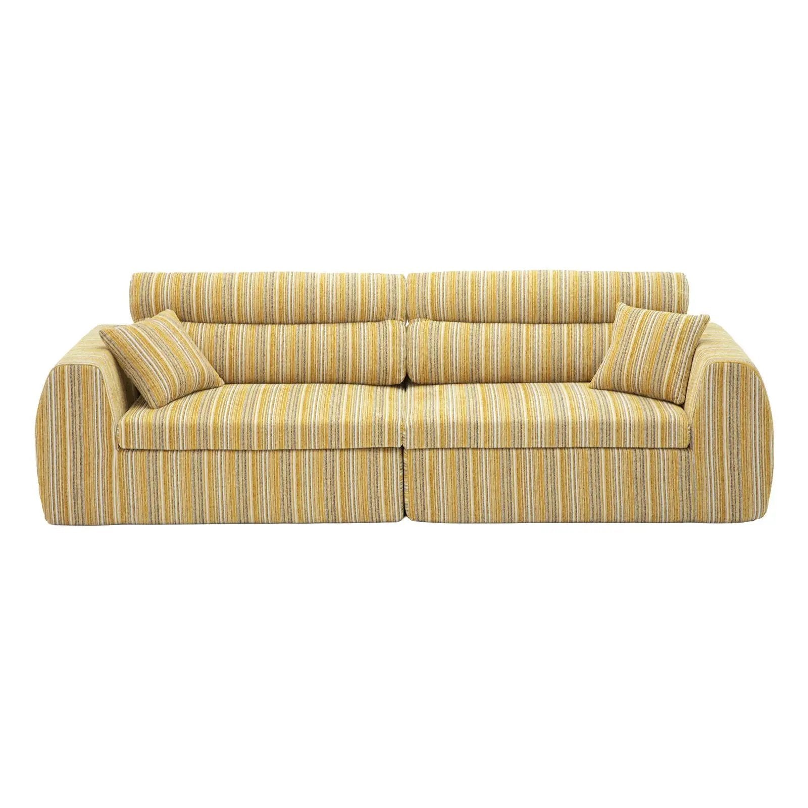 3 Seater, Couch With Throw Pillows For Living Room by HouseOfZazla