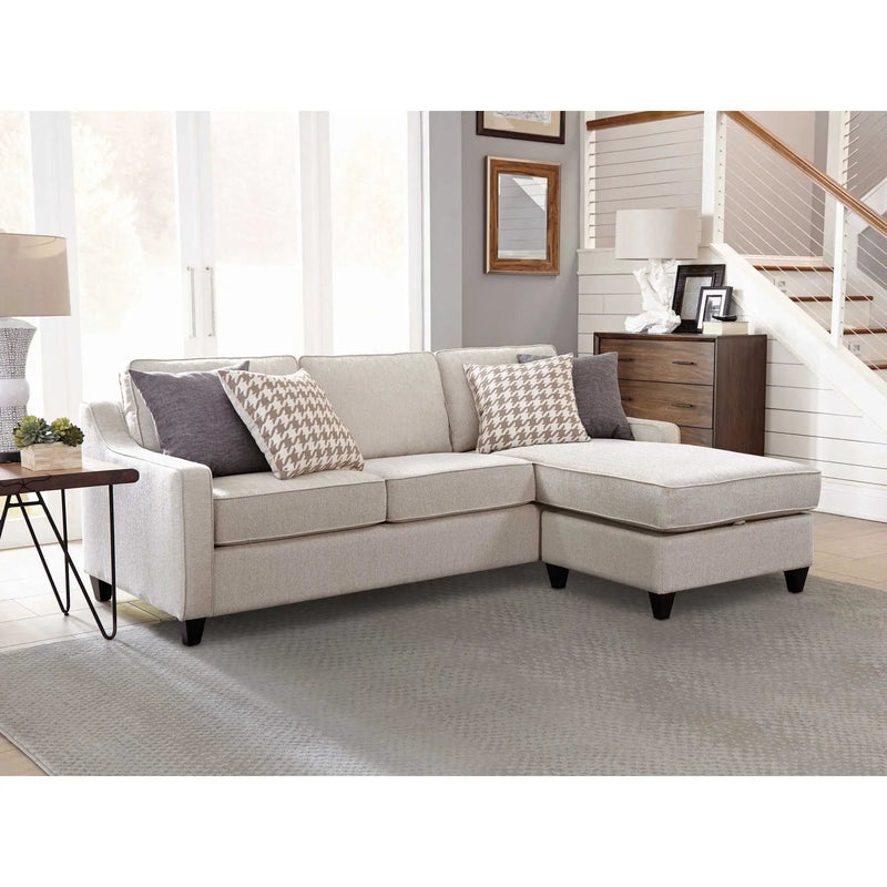Isla - L-Shaped Sectional Sofa With Pillows - Beige by HouseOfZazla