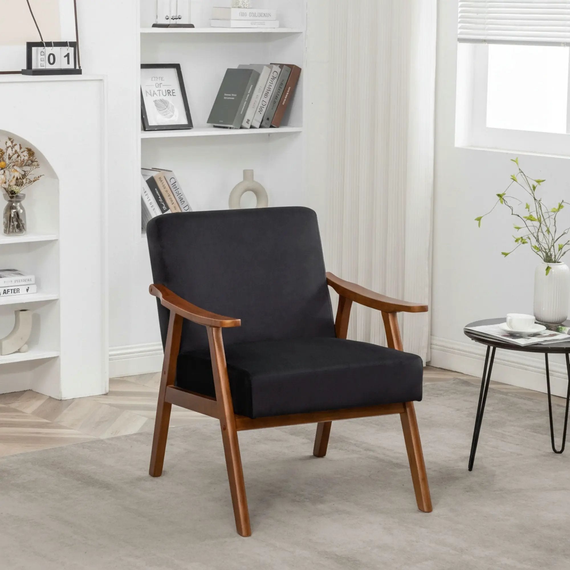 Accent Chair, Classic Mid Century Modern For Extra Seating by Unique Piece Furniture