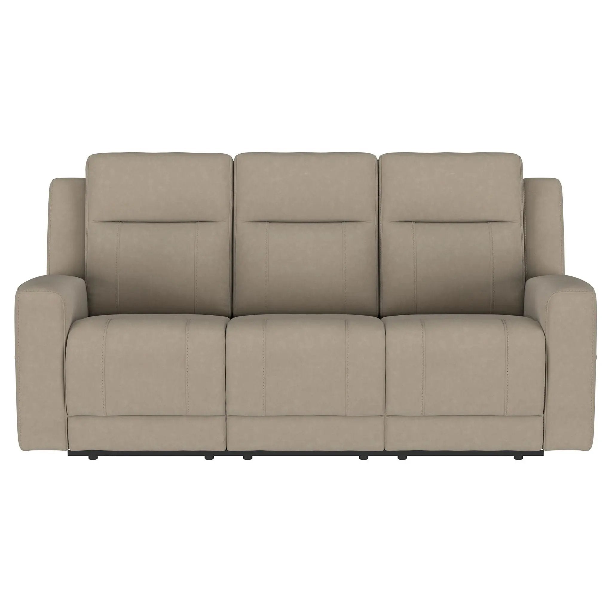 Brentwood Upholstered Motion Reclining Sofa Taupe by Unique Piece Furniture