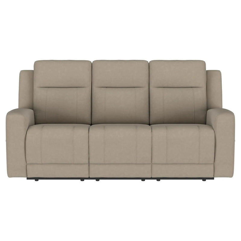 Brentwood Upholstered Motion Reclining Sofa Taupe by Unique Piece Furniture