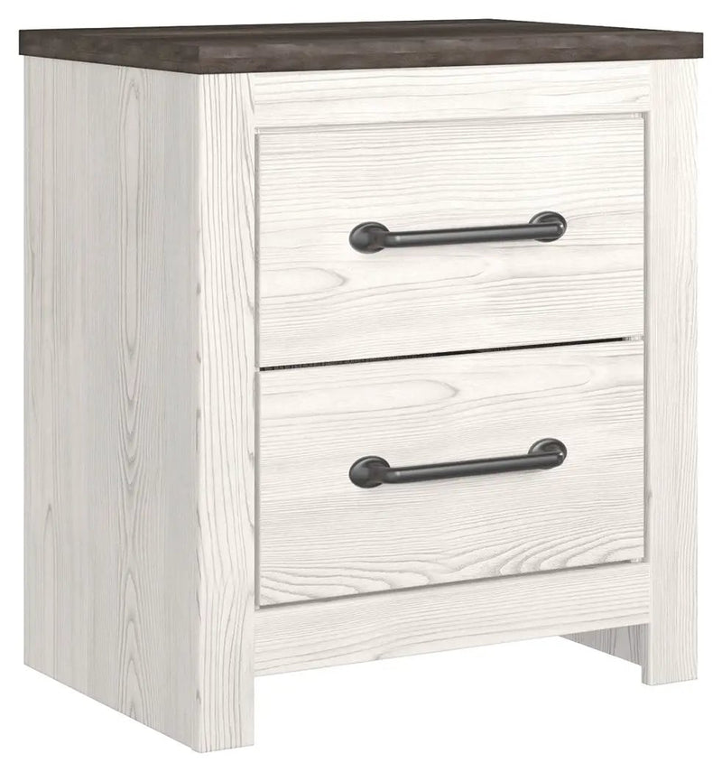 Gerridan - Two Drawer Night Stand - White / Gray by Unique Piece Furniture