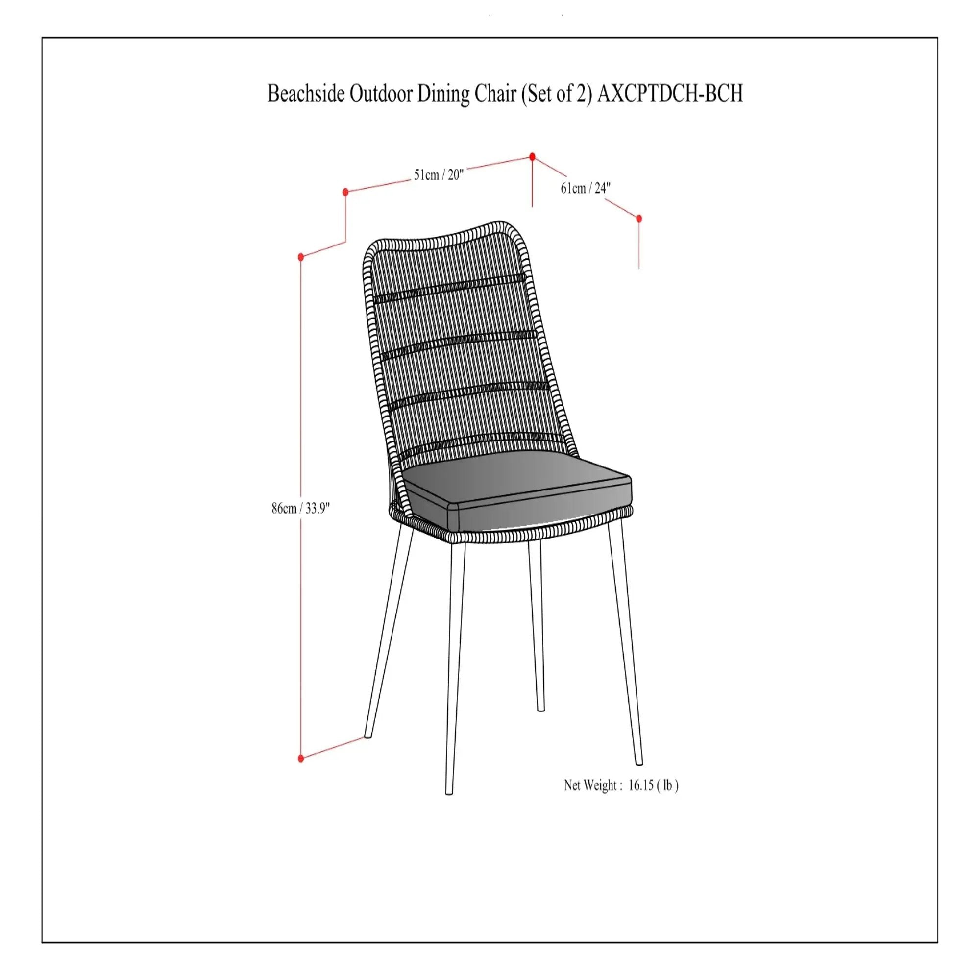 Beachside - Outdoor Dining Chair (Set of 2) - Gray by HouseOfZazla