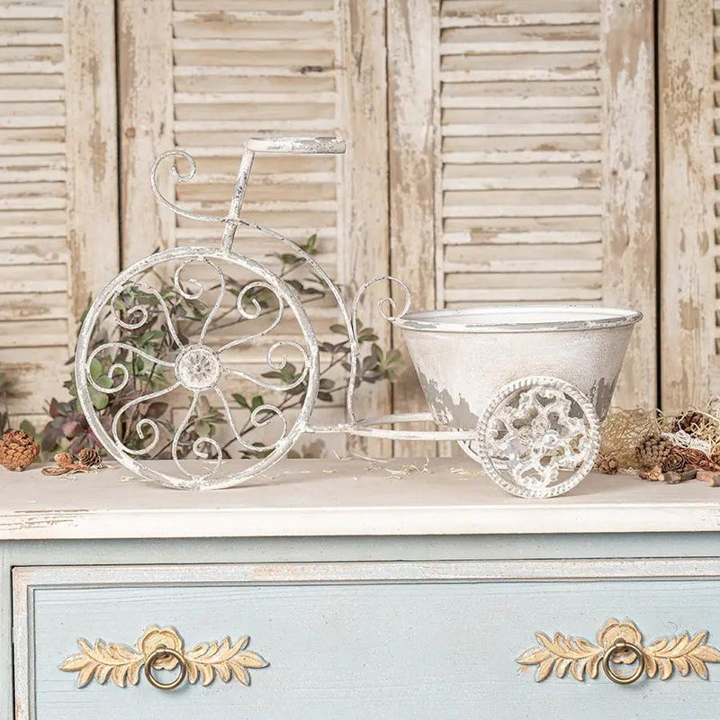 Rustic Bicycle Metal Wire Wall Planter Basket by HouseOfZazla