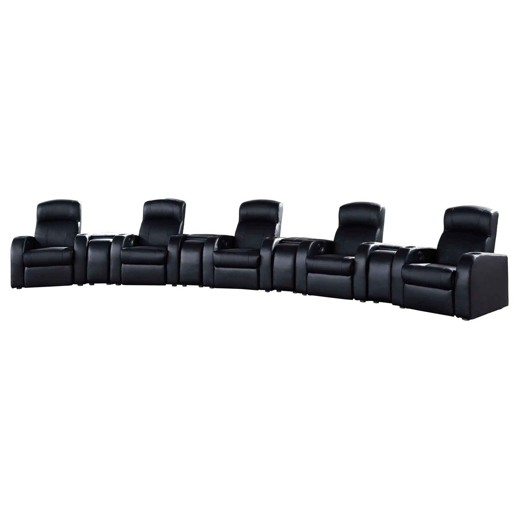 Cyrus 9-piece Upholstered Home Theater Seating by Unique Piece Furniture