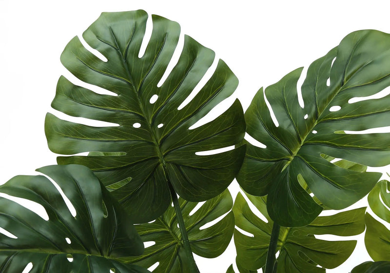 45" Tall, Artificial Plant, Monstera Tree, Indoor, Faux, Fake, Floor, Greenery, Potted, Real Touch, Decorative - Green / Black by Unique Piece Furniture