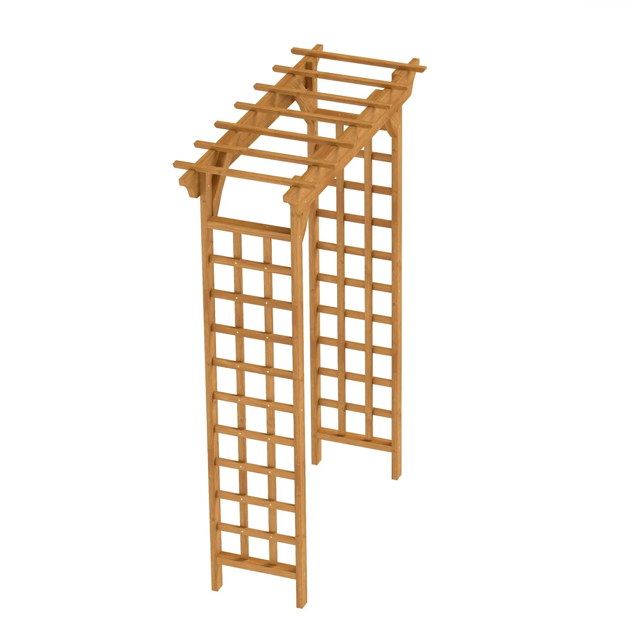 Arbor, Wedding Arch For Ceremony, Trellis For Plant Climbing, Christmas Decor Pergola For Garden Backyard - Yellow by Unique Piece Furniture