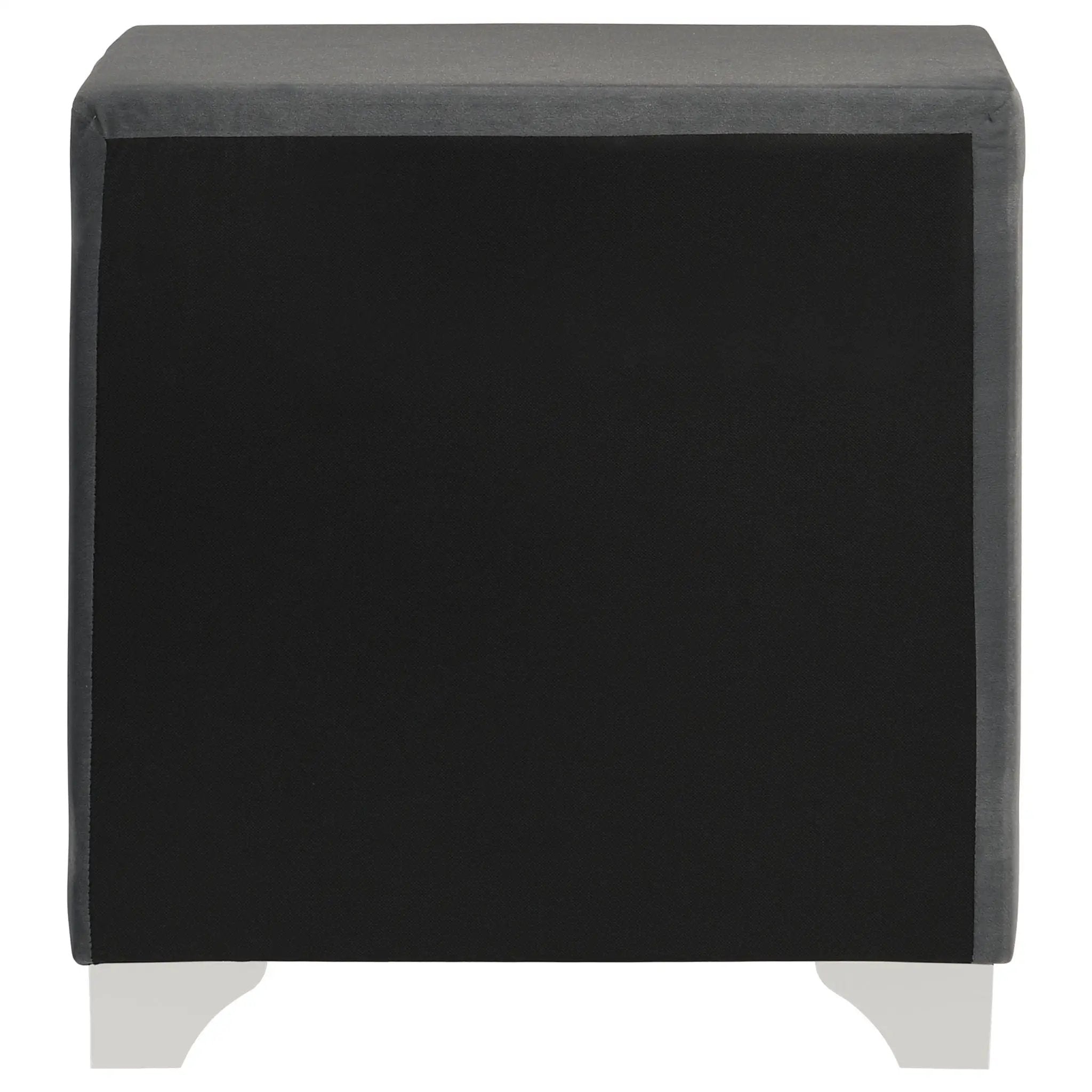 Melody Upholstered 2-drawer Nightstand Grey by Unique Piece Furniture