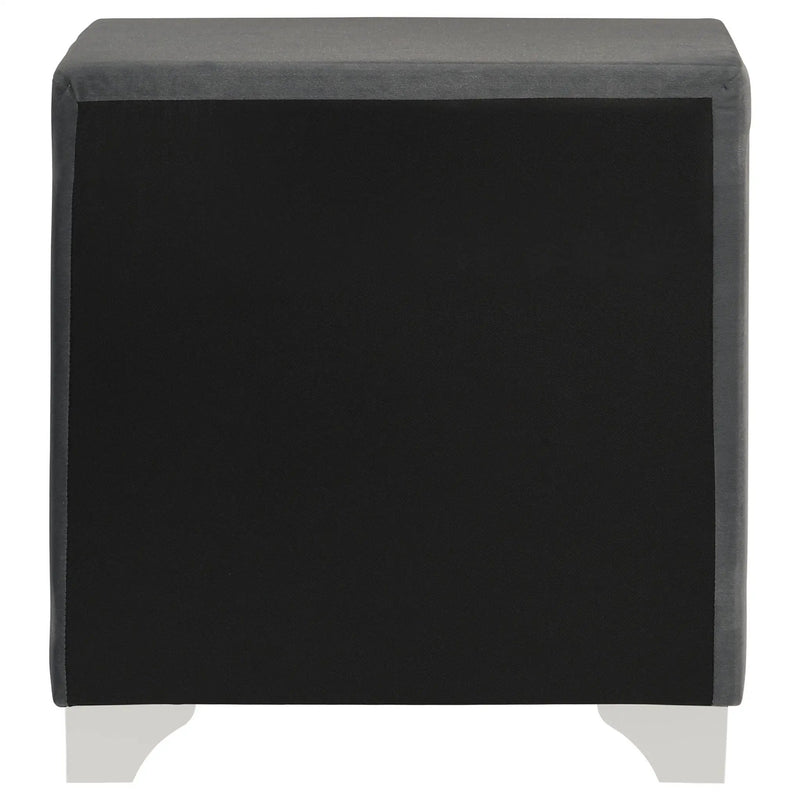 Melody Upholstered 2-drawer Nightstand Grey by Unique Piece Furniture