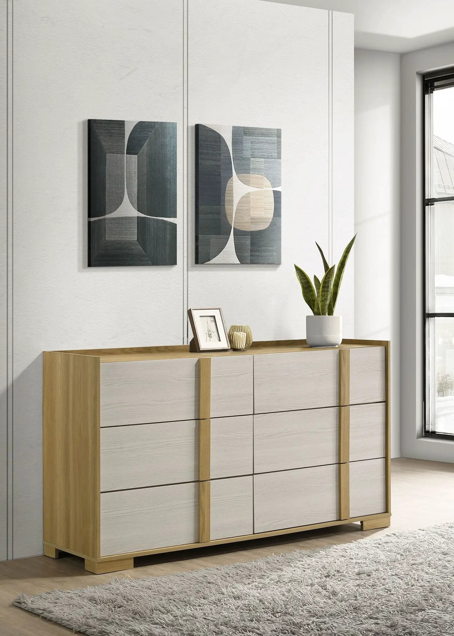 Hyland 6-drawer Dresser Natural by Unique Piece Furniture