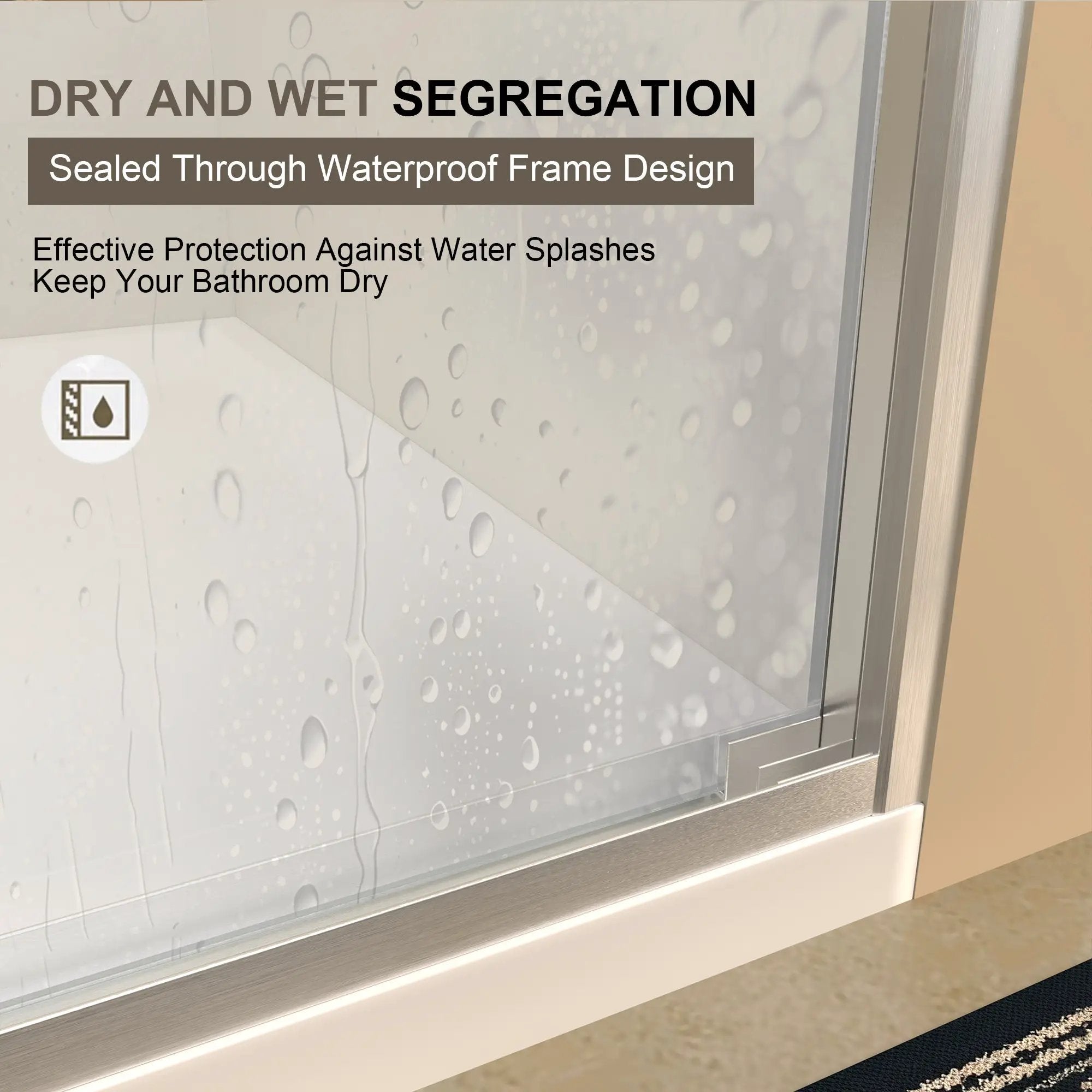 56-60 in.W x 76 in.H Semi-Frameless Sliding Shower Door by HouseOfZazla