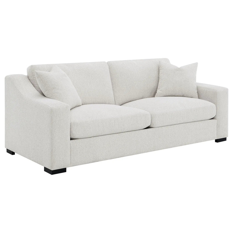 Ashlyn 2-piece Upholstered Track Arm Sofa Set Sand by Unique Piece Furniture