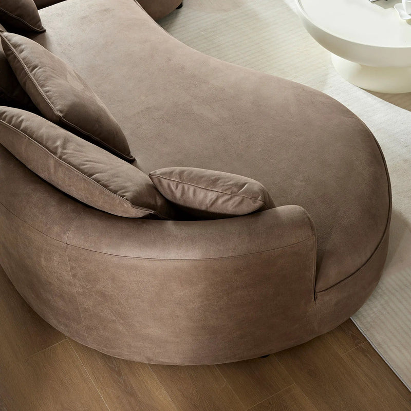 128.74 Inch Modern Sectional Curved Sofa Couch by HouseOfZazla