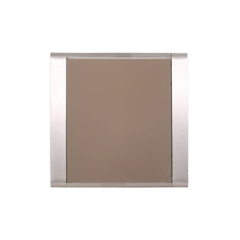 Cape Coral Contemporary Side Table With Frosted Glass Top by HouseOfZazla