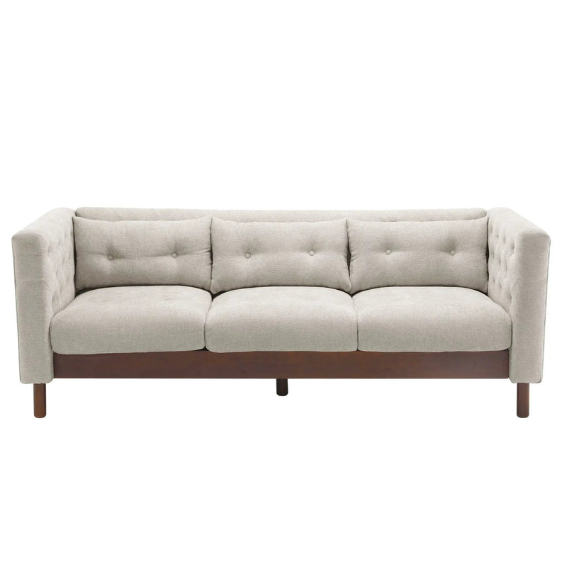 Upholstered Sofa Modern 3 Seater Sofa Couch With Tufted Design For Living Room by HouseOfZazla
