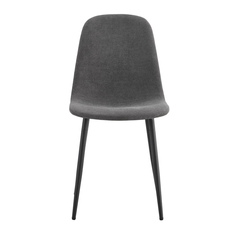 Modern Medieval Style Cushioned Side Chairs Set With Metal Legs For Kitchens by Unique Piece Furniture