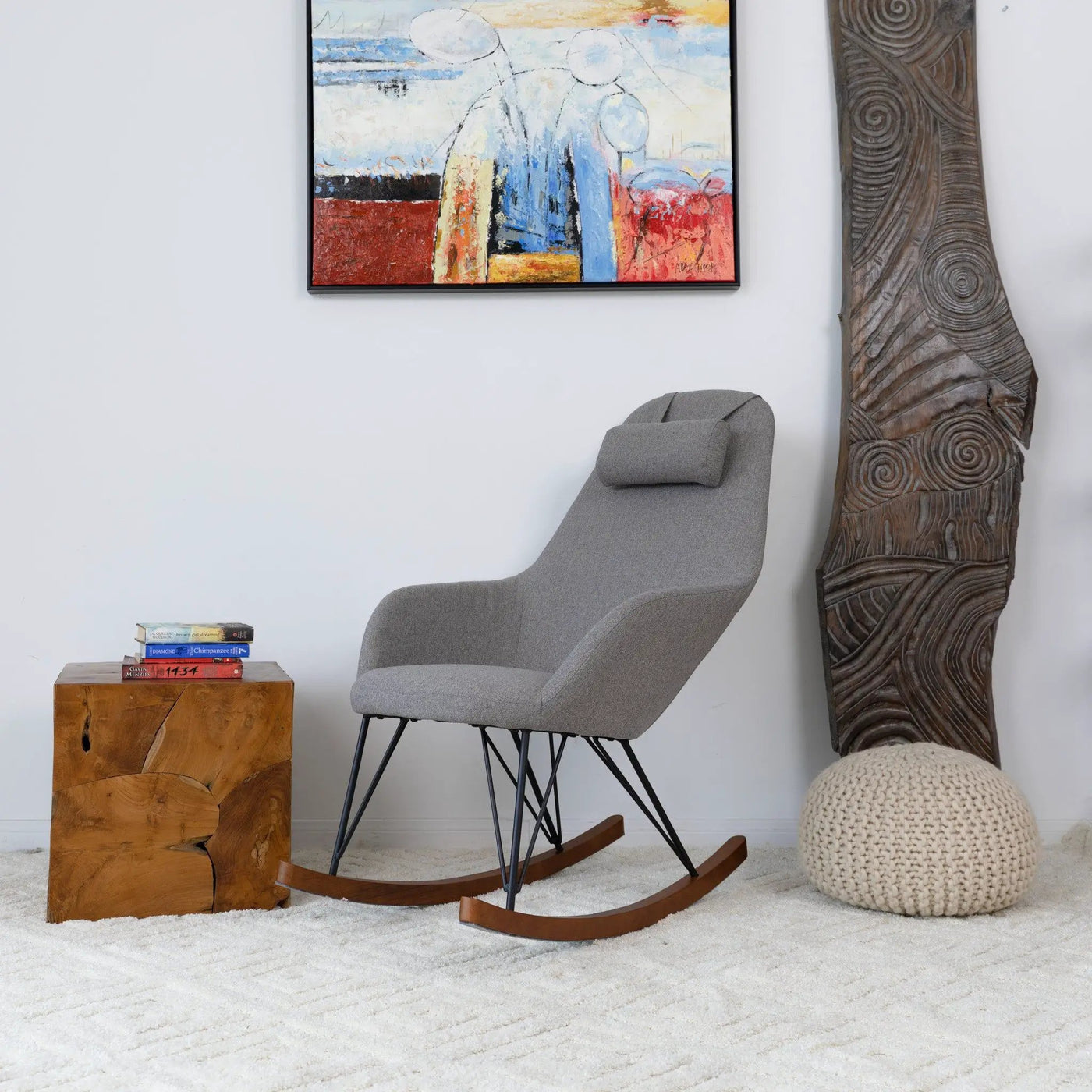 Chloe - Mid Century Modern Rocker Livingroom And Bedroom Chair by Unique Piece Furniture