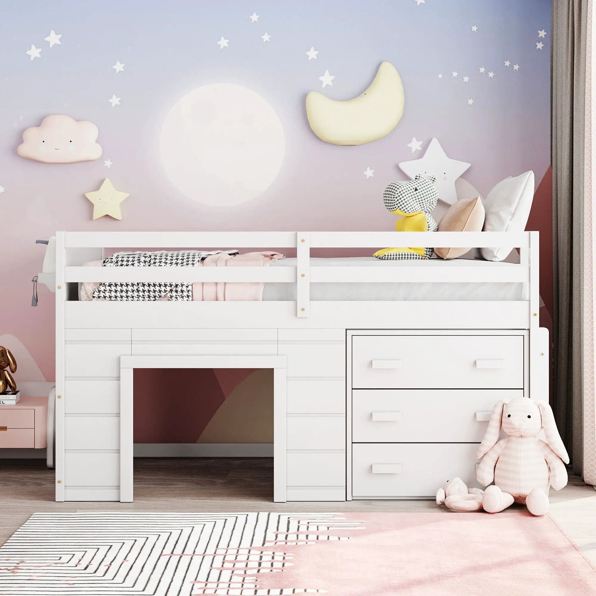Loft Bed With Cabinet And Shelf by HouseOfZazla