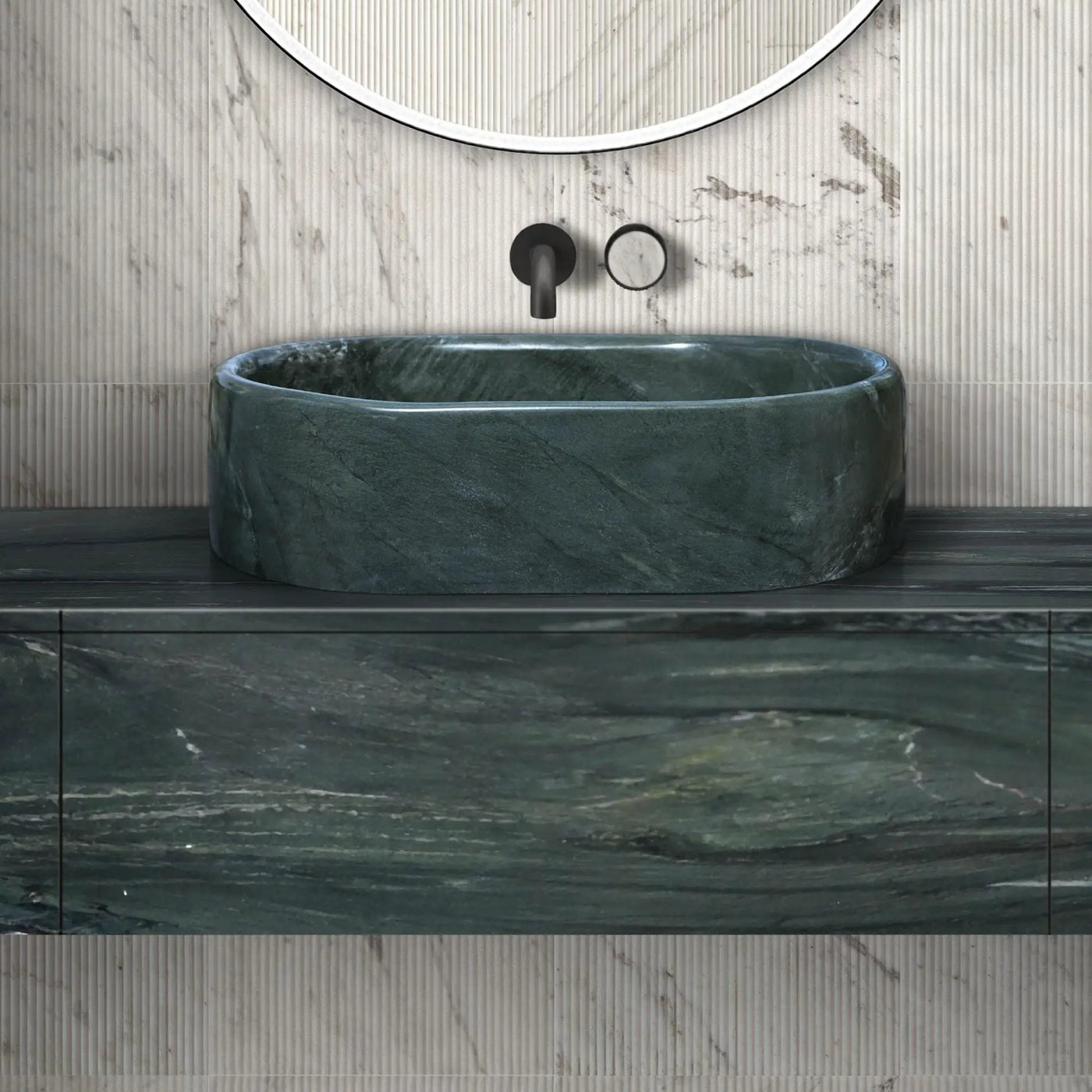 Bathroom Vessel Sink, Semi Polished Surface by HouseOfZazla