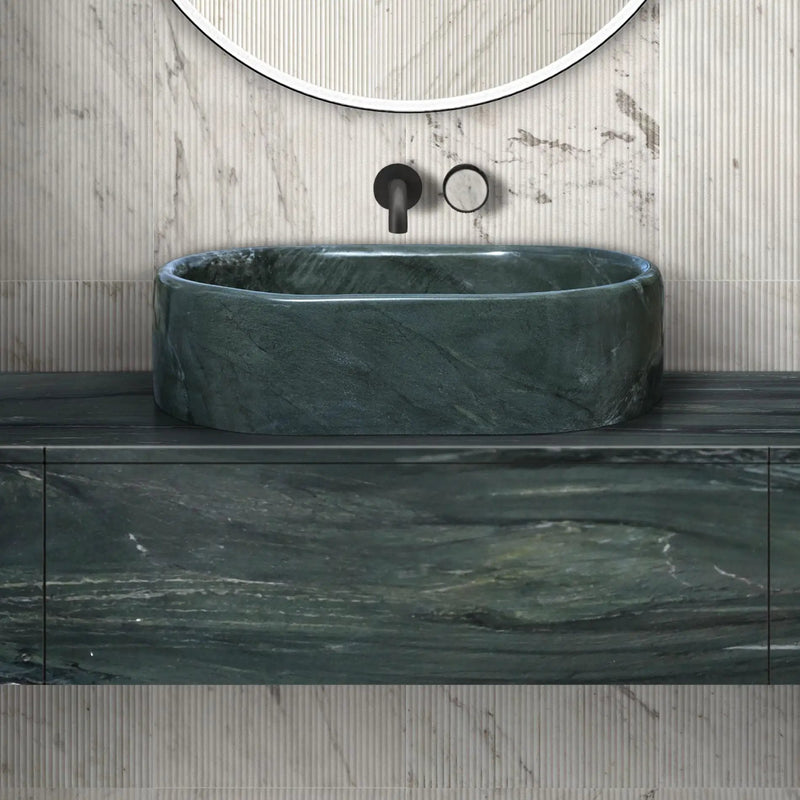 Bathroom Vessel Sink, Semi Polished Surface by HouseOfZazla