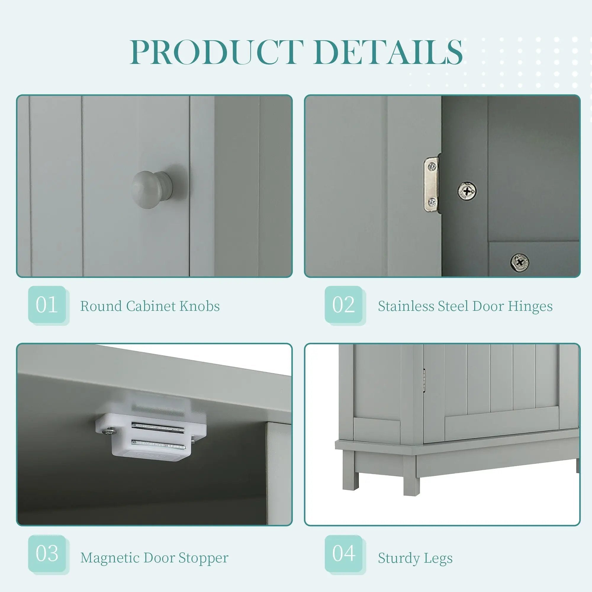 Bathroom Cabinet Triangle Corner Storage Cabinet With Adjustable Shelf Modern Style by Unique Piece Furniture