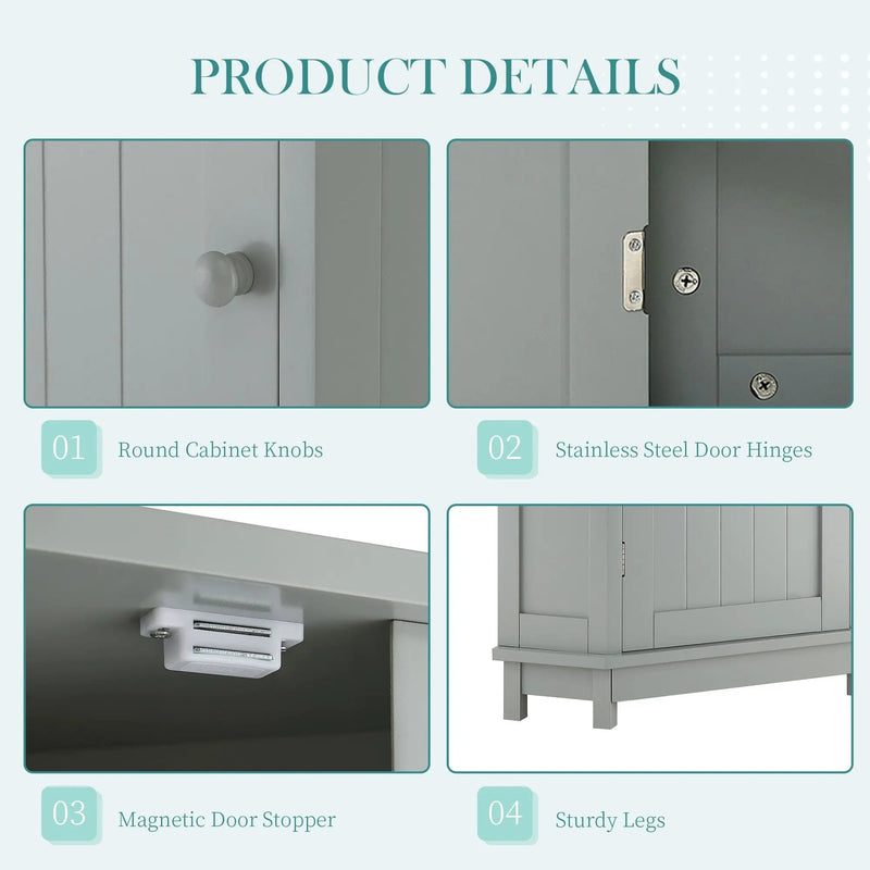 Bathroom Cabinet Triangle Corner Storage Cabinet With Adjustable Shelf Modern Style by Unique Piece Furniture