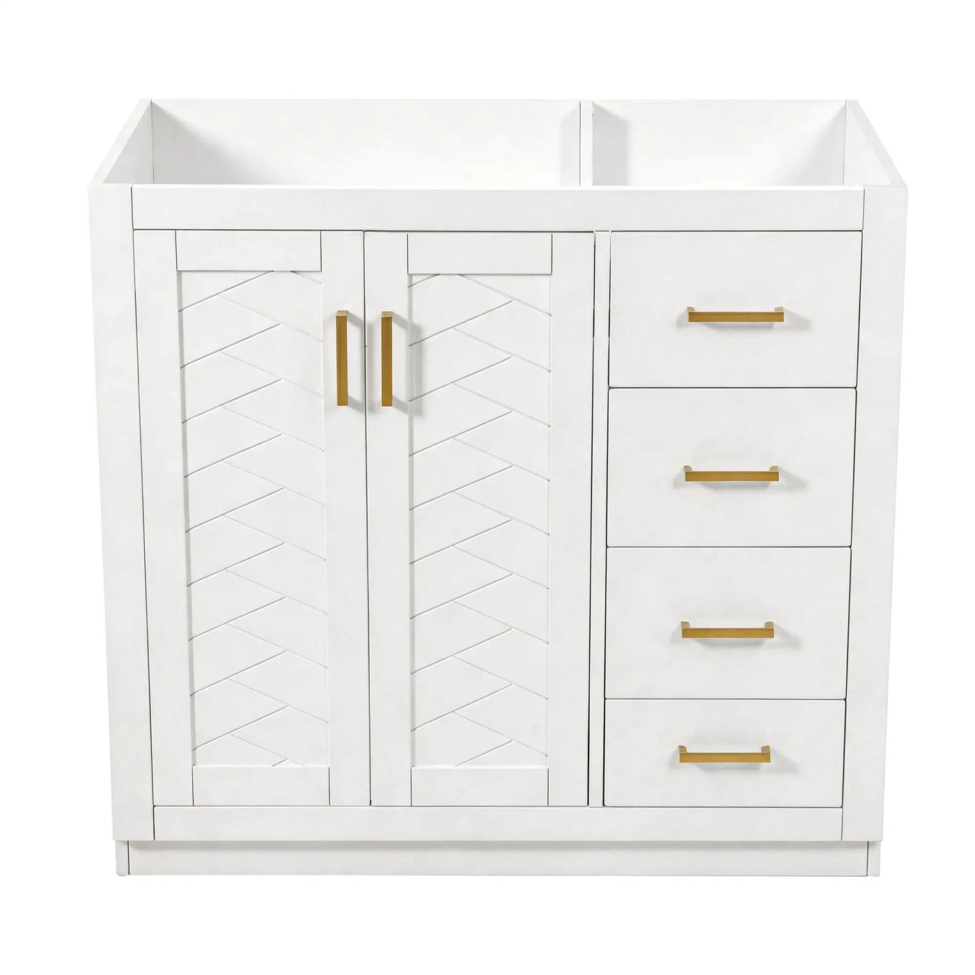 Retro Style Bathroom Vanity, 3 Drawers & Soft Closing Doors by HouseOfZazla