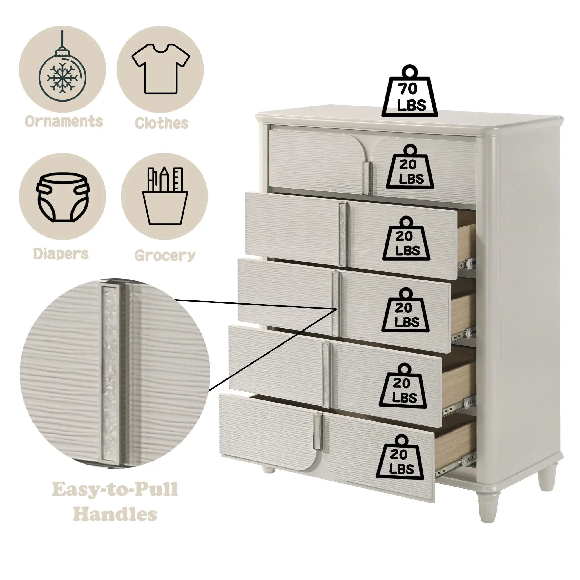 Laveda Chest in White by HouseOfZazla
