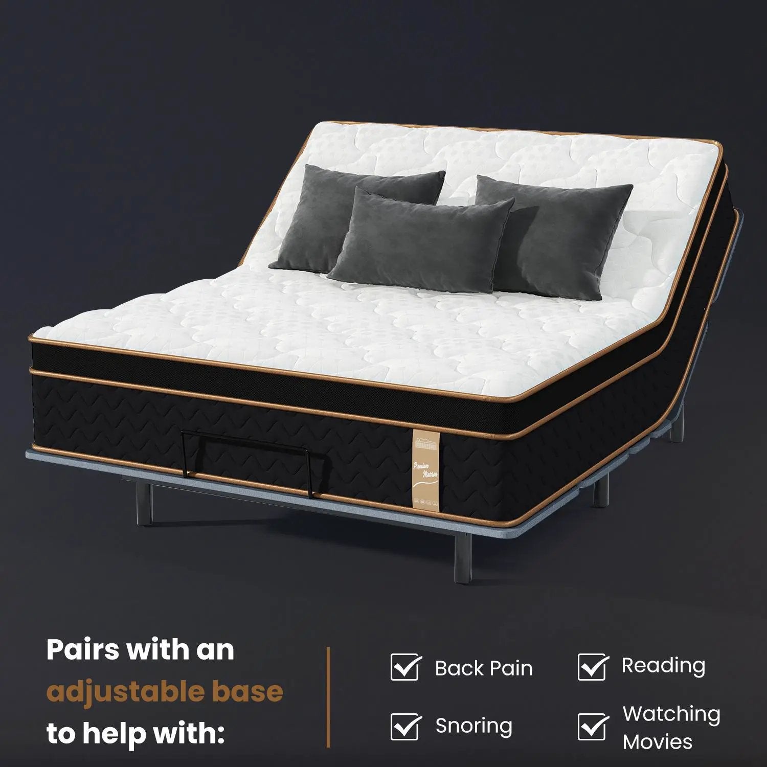 Plush Hybrid Mattresses With Gel Memory Foam, Individual Pocket Spring Motion Isolation Edge Support by HouseOfZazla
