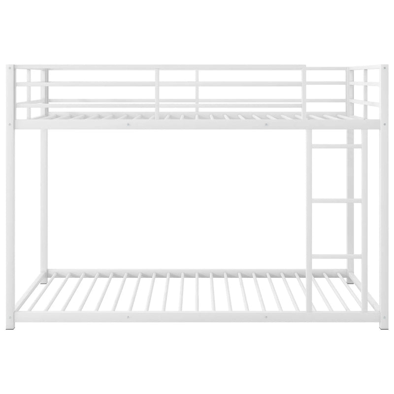 Metal Bunk Bed, Low Bunk Bed With Ladder by HouseOfZazla