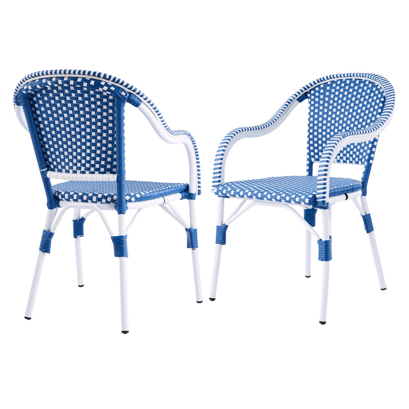 Outdoor Bistro Chairs with Aluminum Frame, Set of 2 by HouseOfZazla