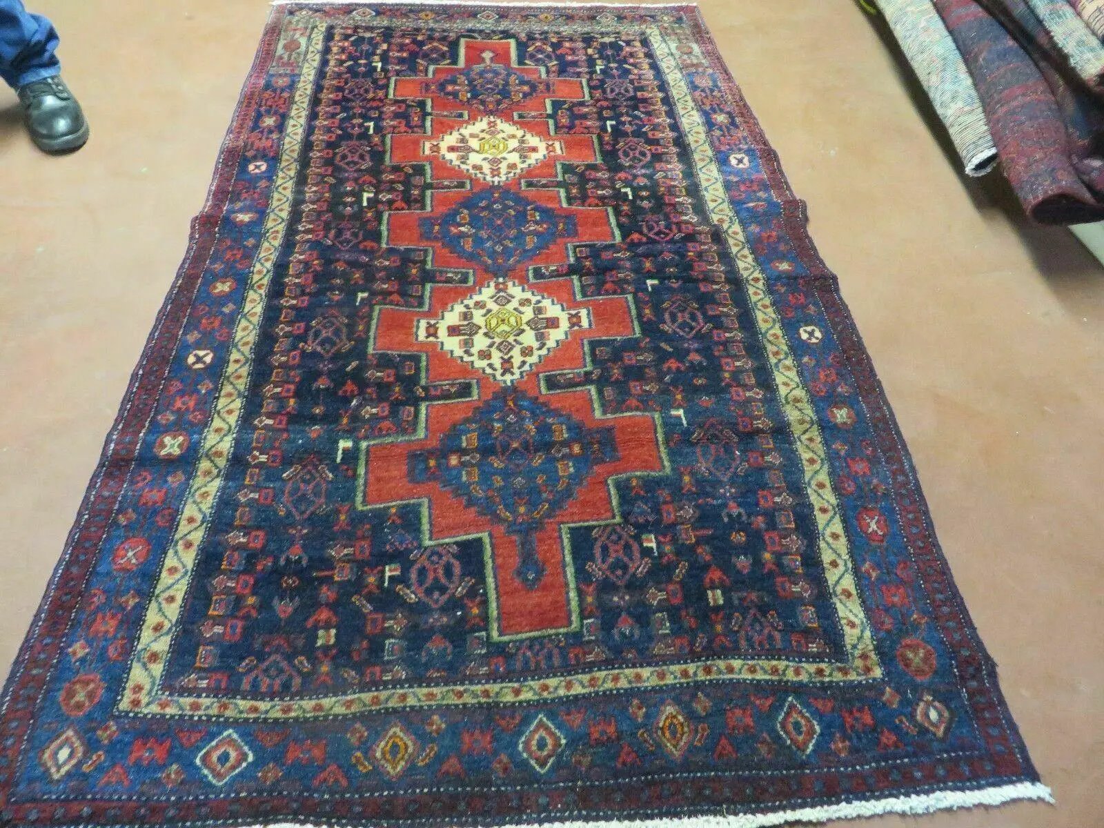 4' X 7' Antique Handmade Turkish Wool Rug Nice # 638 by Jewel Rugs