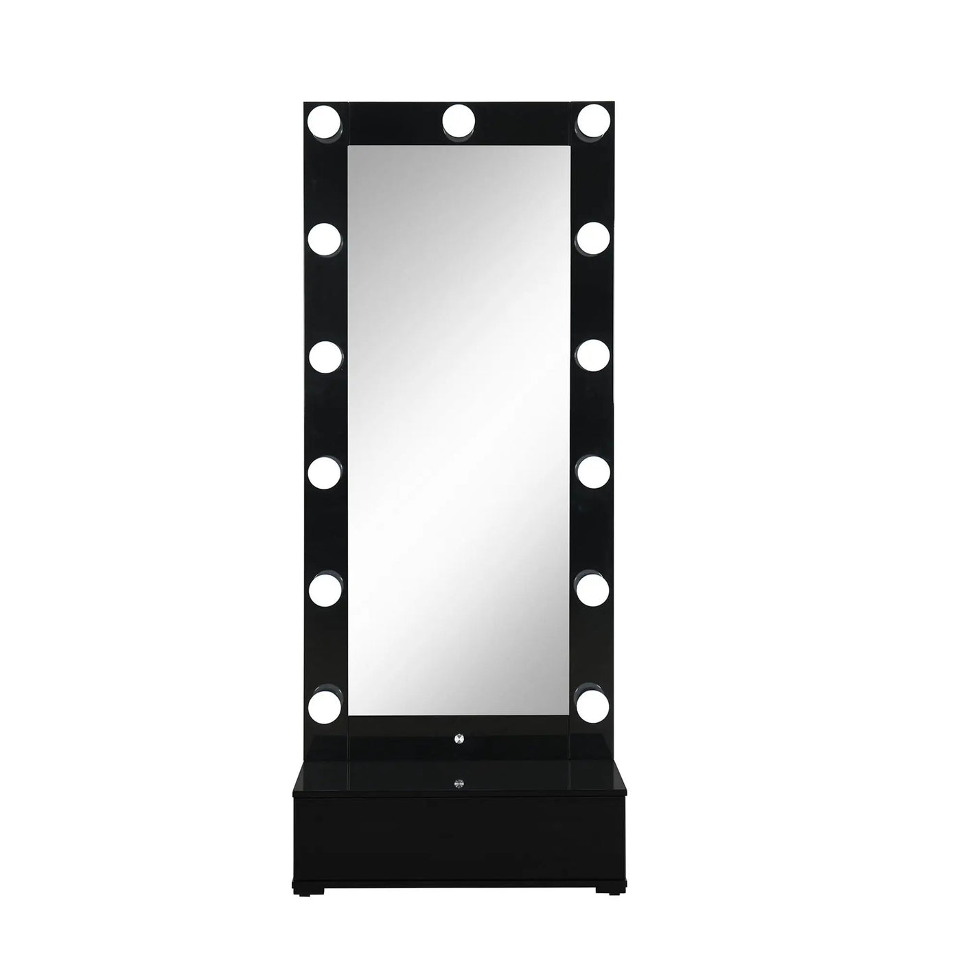 Elisa - Narrow Tall Mirror With Speaker And Drawer by HouseOfZazla