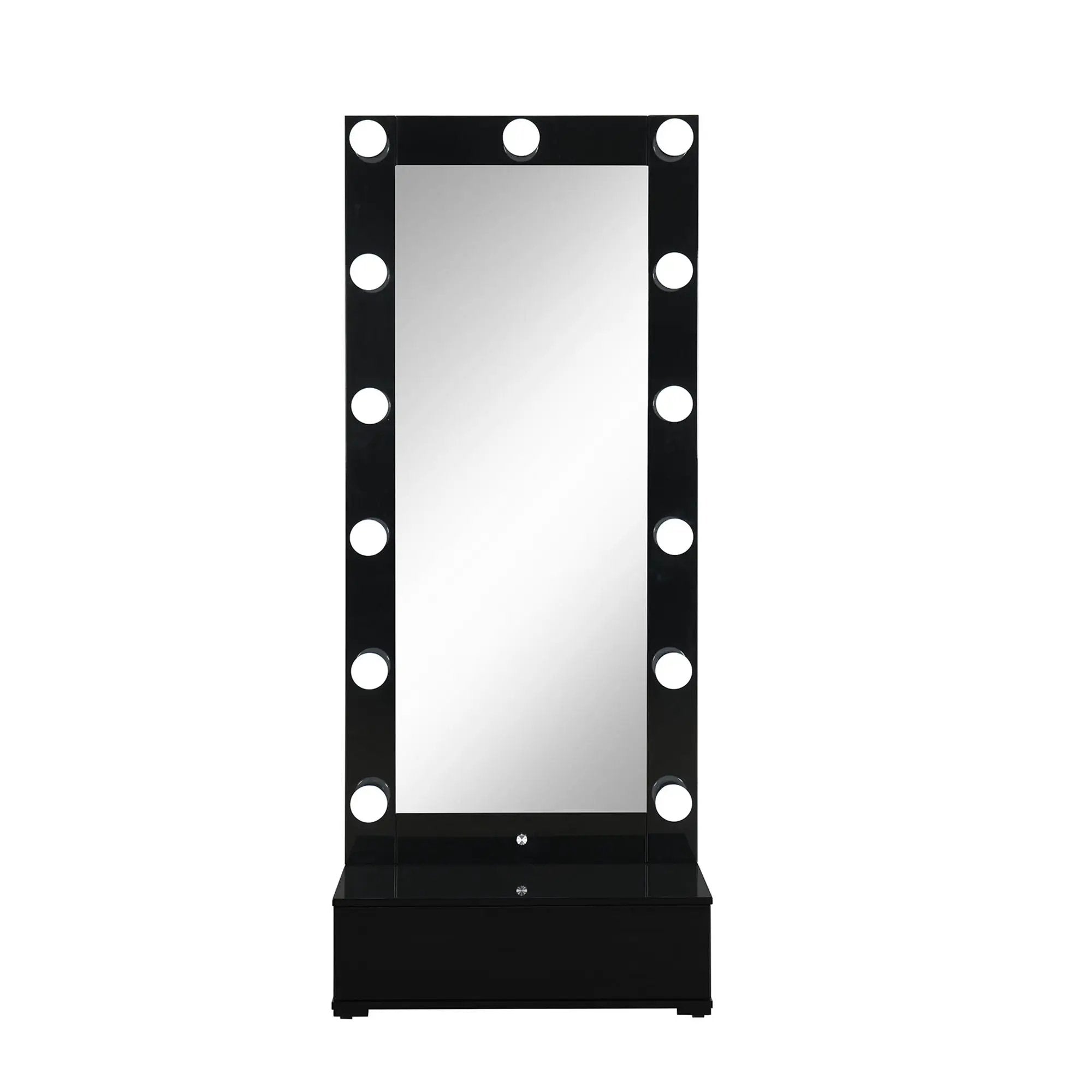 Elisa - Narrow Tall Mirror With Speaker And Drawer by Unique Piece Furniture