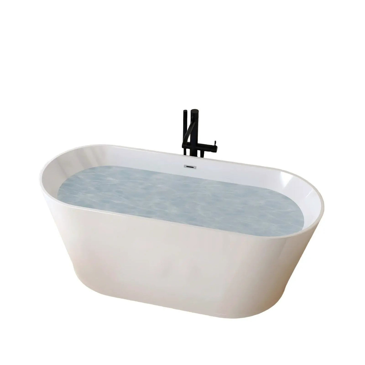 Glossy Freestanding Bathtub With Toe Tap Drain by HouseOfZazla