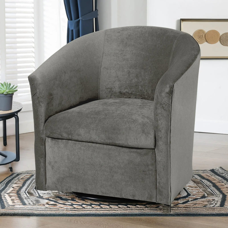 Eden - Swivel Chair With Upholstery And Hardwood Frame by HouseOfZazla