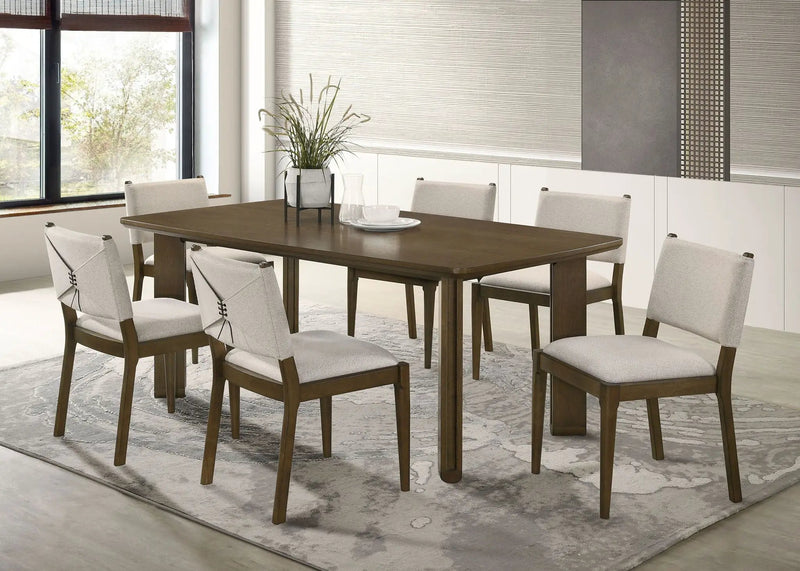 Ottowa 7-piece Rectangular Wood Dining Room Table Set Brown by Unique Piece Furniture