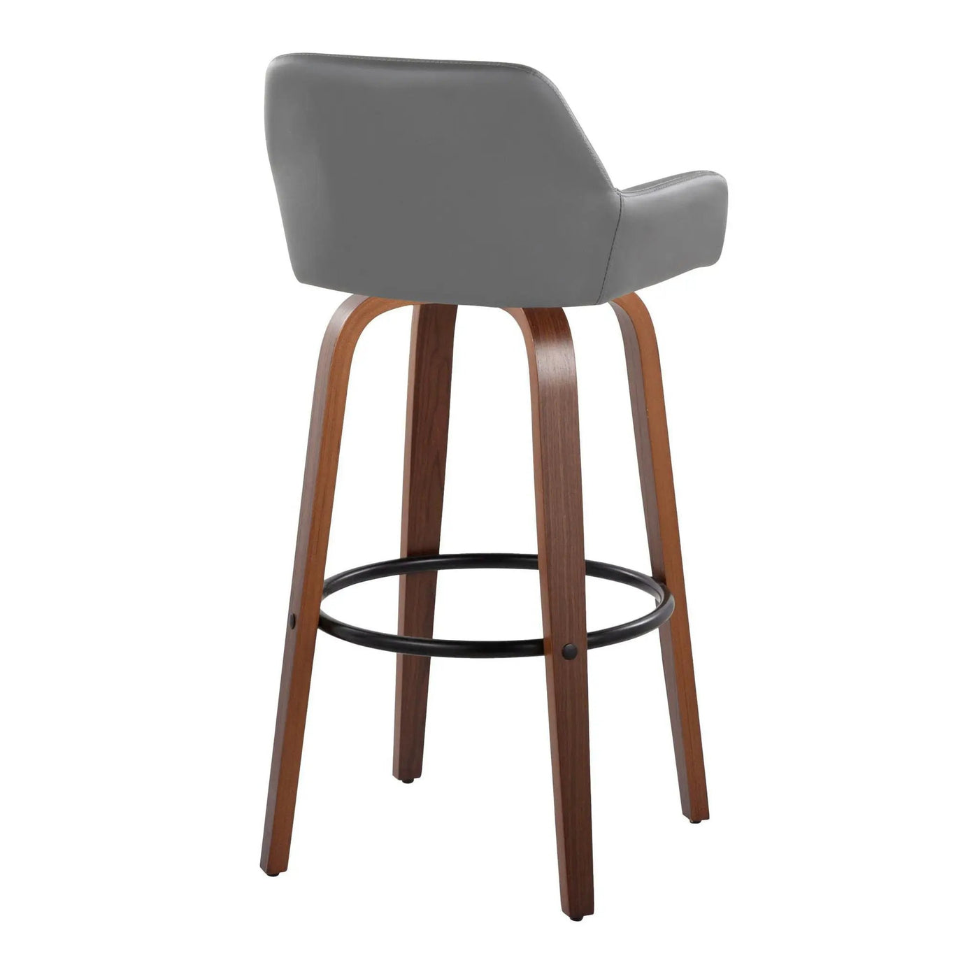 Daniella - Contemporary Fixed Height, Barstool & Swivel And Round Footrest (Set of 2) by HouseOfZazla