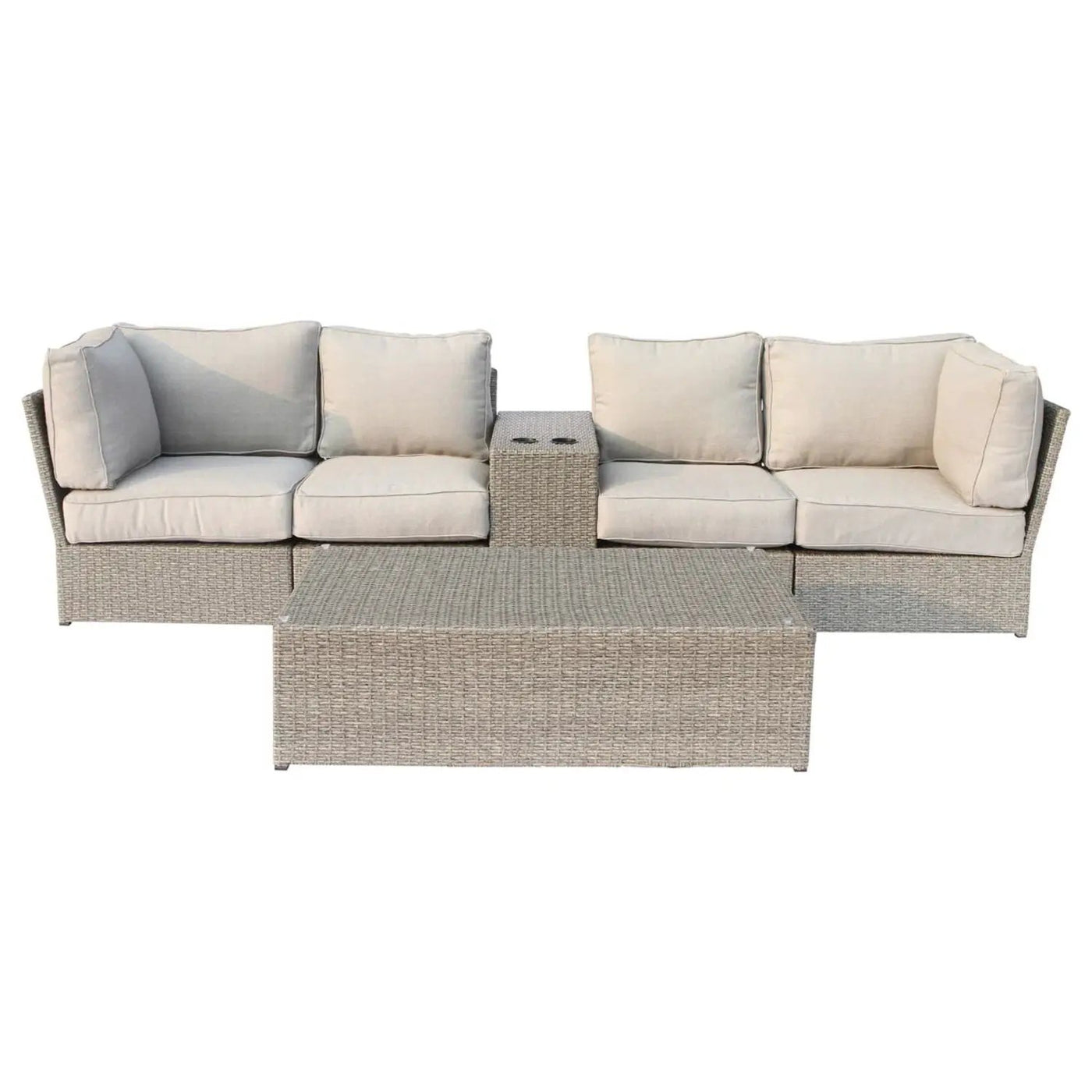 Stylish Modular Wicker Patio Seating Group by Unique Piece Furniture