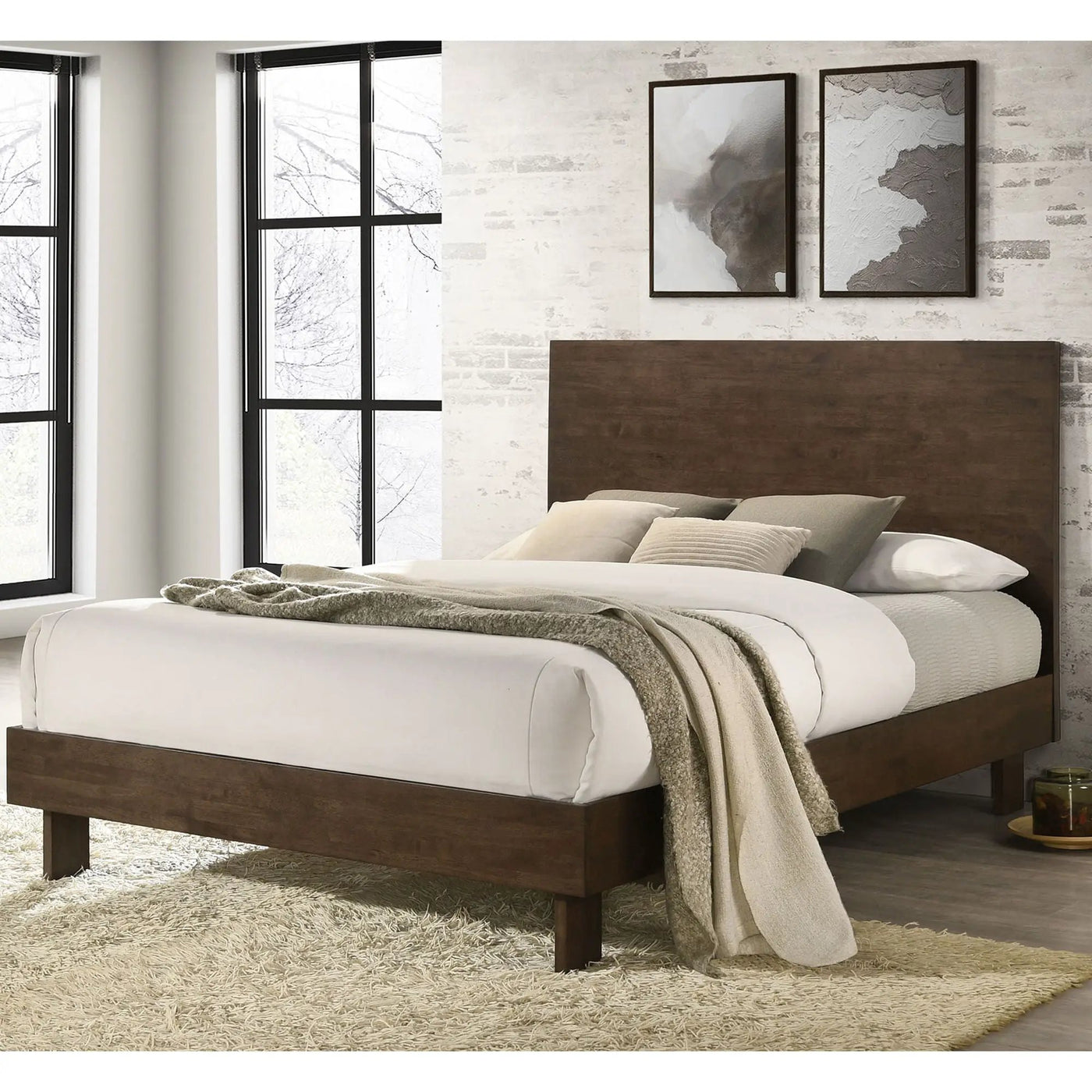 Hemlock - Platform Bed With Tall Headboard by HouseOfZazla