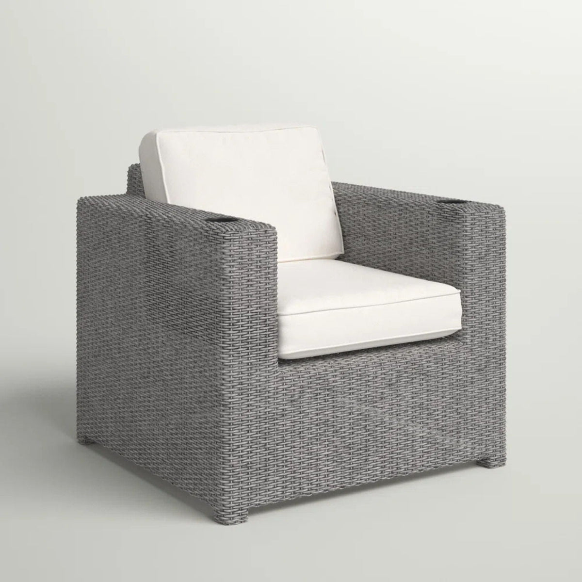 Elegant Patio Chair With Cushions with Weather-Resistant Construction - Gray, photo 5 of 6