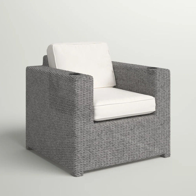 Elegant Patio Chair With Cushions - Gray by HouseOfZazla