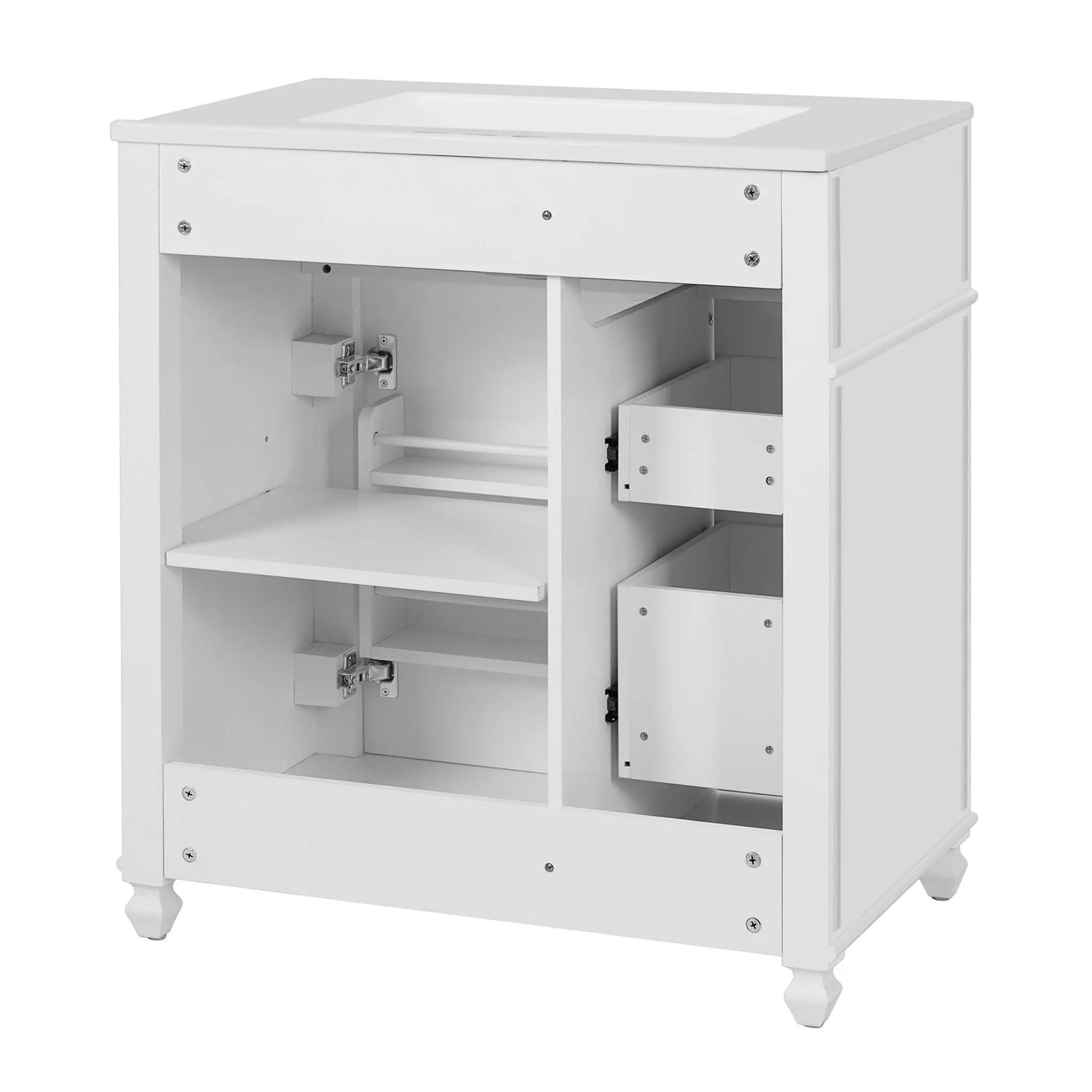 Bathroom Vanity Cabinet With Sink, Soft Close Doors With Door Organizer by HouseOfZazla