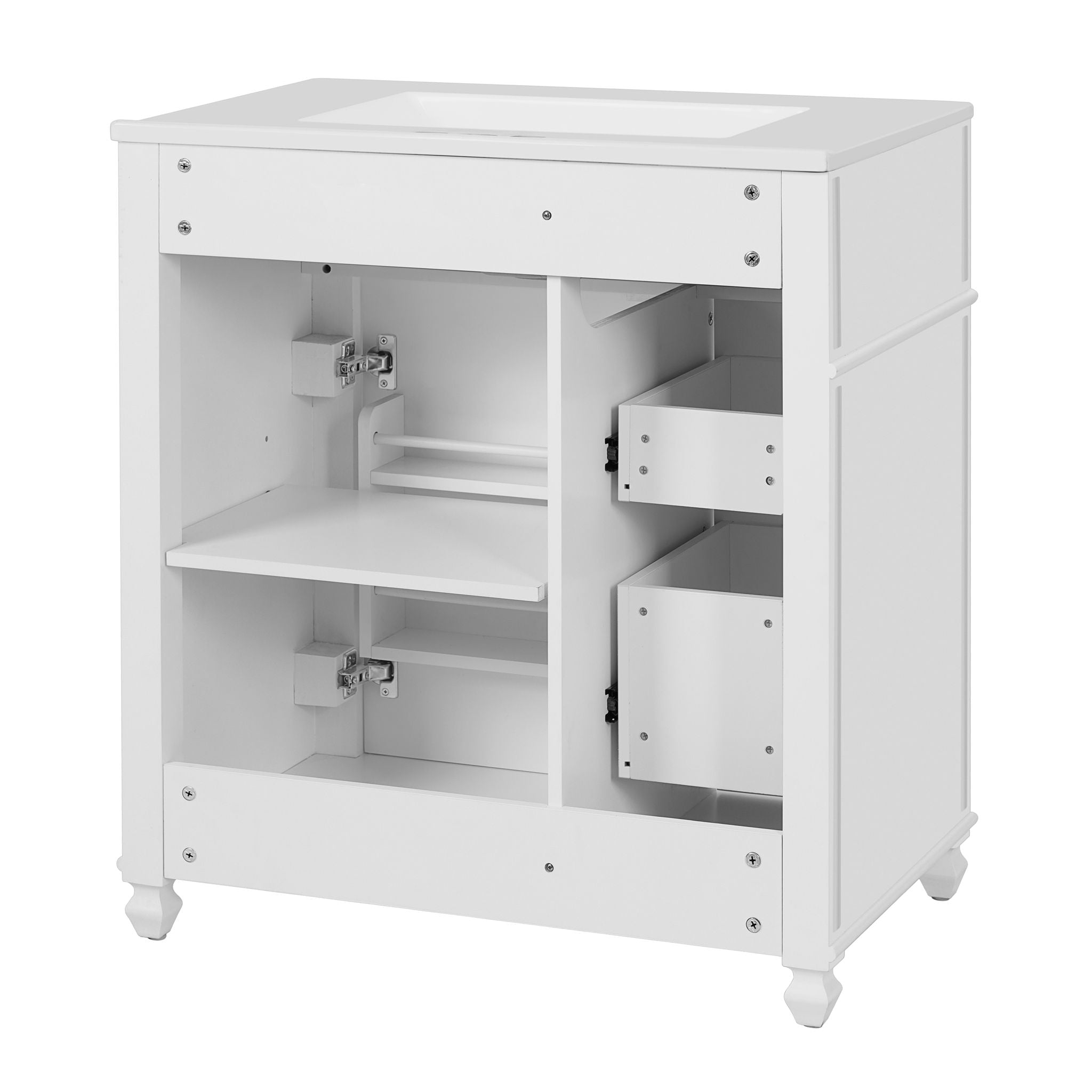 Bathroom Vanity Cabinet With Sink, Soft Close Doors With Door Organizer by HouseOfZazla