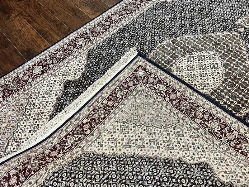Sino Persian Rug 6x9, Herati Pattern, Vintage Handmade Hand Knotted Wool Oriental Carpet, Fine 6 x 9 Rug, Traditional Rug, Dark Blue Rug by Jewel Rugs