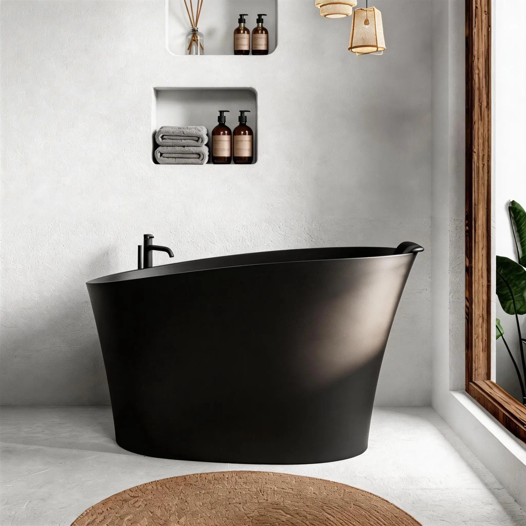 51" Solid Surface Oval Freestanding Bathtub by HouseOfZazla